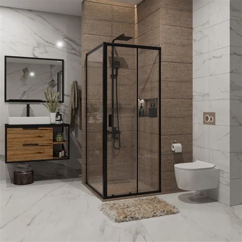 Душевой уголок Niagara Nova NG-82-8AB-A90B 80x90, прямоугольный, черный ...