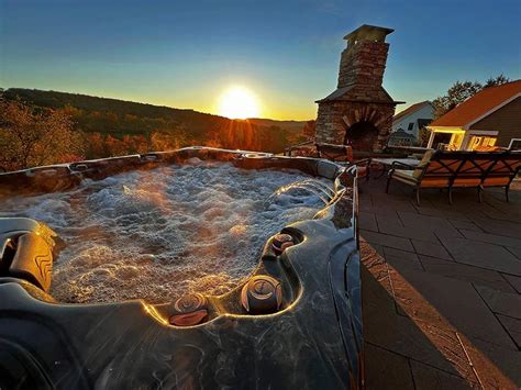 One Of PDC Spas Best Hot Tubs On A Fall Day