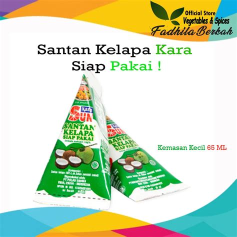 Jual Santan Kelapa Asli Segar Fresh SUN Kara Siap Pakai Dengan Kemasan