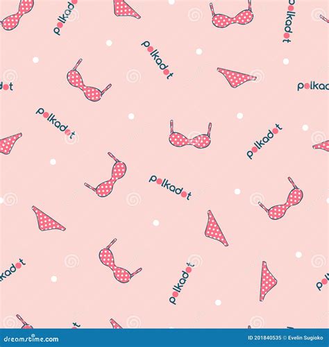 Cute Red Polka Dot Bikini Vector Graphic Pattern Stock Vector Illustration Of Pattern Design