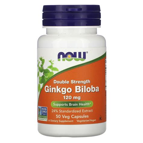 Now Foods Ginkgo Biloba Double Strength Mg Veg Capsules