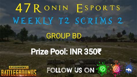 Prize Pool Group Bd Weekly Scrims No Day Ronin Esports