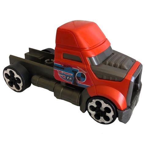 Mattel Toys Mattel Hot Wheels Blastin Rig Mega Hauler Semi Truck Rplc Rigtractor Only Red