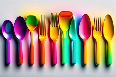 Premium Ai Image A Colorful Spoon And Spoons Are Shown With A