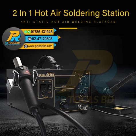 Gordak Soldering Station With Hot Air Gun Pr Tools Bd