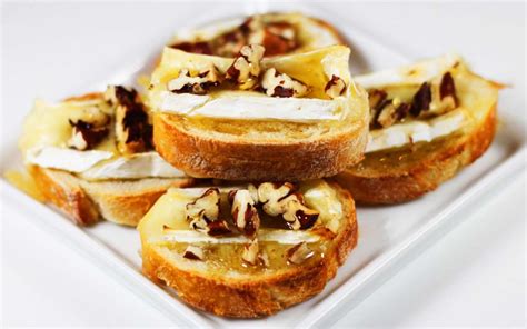 Brie Tartine with Chopped Pecans and Honey - Inspired Cuisine