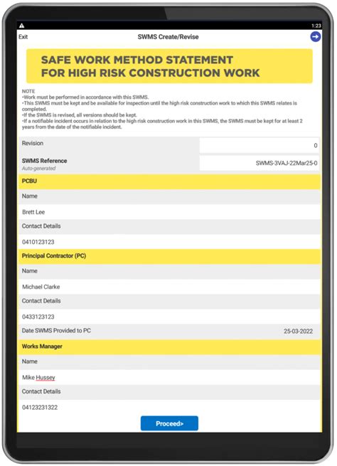 Safe Work Method Statement