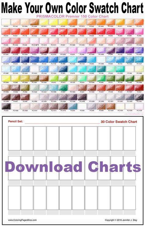 Prismacolor Premier Colored Pencil Swatch Charts Prismacolor