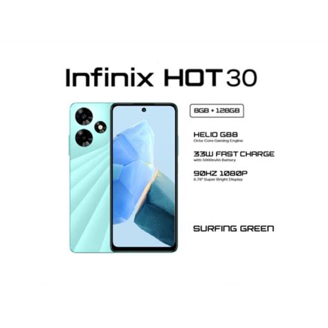 Infinix Hot 30 8 8GB RAM 128GB MediaTek G88 6 78 FHD 5000mAh With 33W 1 Year Warranty
