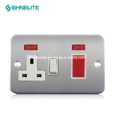 Metal Clad Wall Switch Socket 45a Cooker Switch And 13a Switched Socket