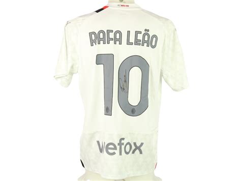 Rafa Leao Official Milan Signed Shirt 202324 Charitystars