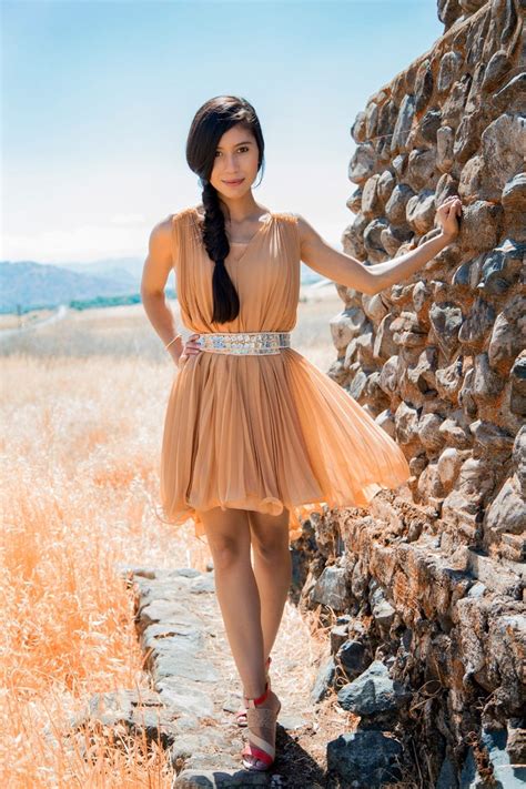 A Nude Pleated Dress For Summer