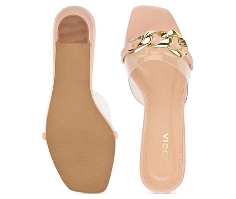 Buy Rocia By Regal Nude Women Vinyl Chained Sandals Online At Regal Shoes