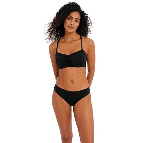 Plavky Vrchn D L Freya Swim Jewel Cove Uw Bralette Bikini Top Plain Black Caresse Braexpert