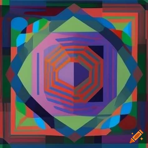 Surreal Colored Architecture By Victor Vasarely On Craiyon