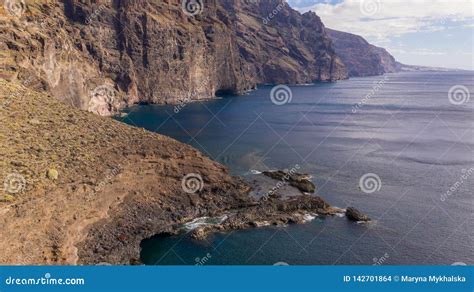 Giant Cliffs Los Gigantes On A Coast Of Tenerife Top View Of A Coast