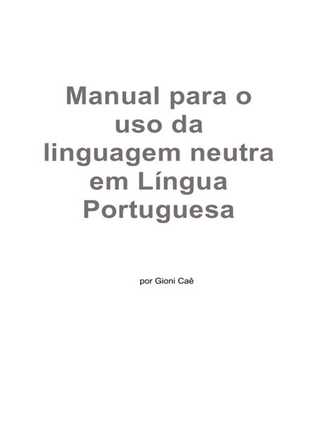 Manual Linguagem Neutra