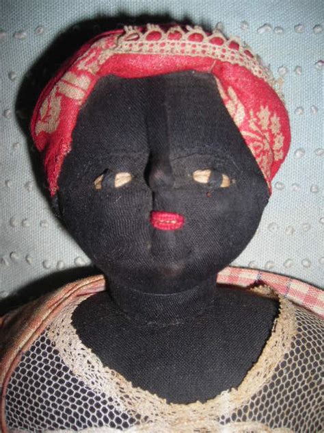 Fabulous Antique Cloth Black Doll Great Detail Must See Antique