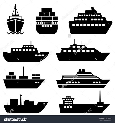 Container Ship Icon At Collection Of Container Ship