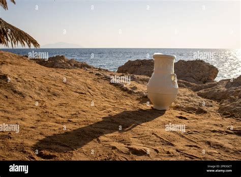 Traditional Egyptian Urn On Rocks Near The Sea Stock Photo Alamy