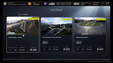 Your Guide To Gran Turismo S Daily Races W C Nd October Civic