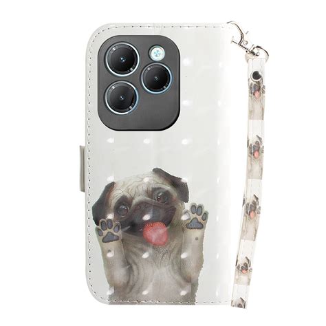 For Infinix Hot Pro D Colored Horizontal Flip Leather Phone Case Pug Alexnld