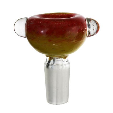 Perfect Amber Fade Glass Slider Herbal Bowl 14mm | Wholesale Mixed