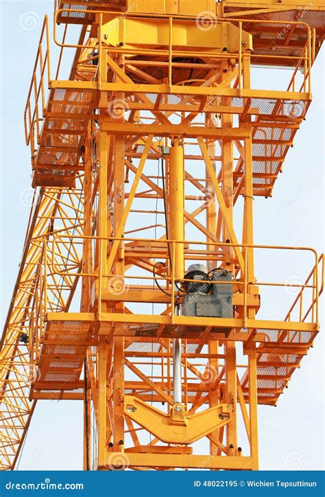 hydraulic jacks  tower crane front view stock image image