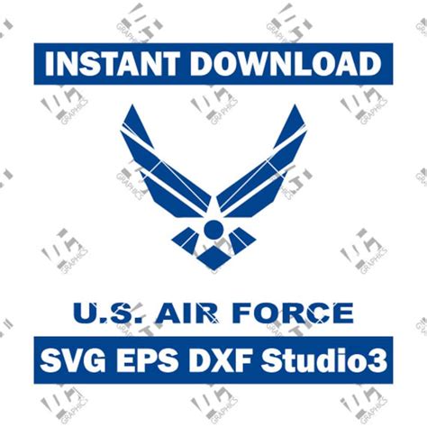 United States Air Force Logo Cutting Cut File Svg Eps Dxf Etsy