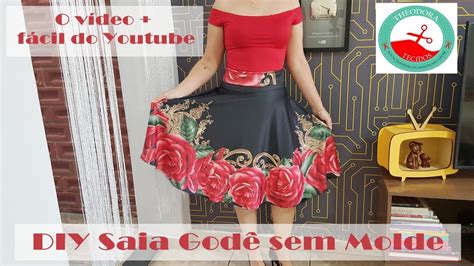 Diy Saia Godê A Mais Fácil Do Youtube Curso De Corte E Costura