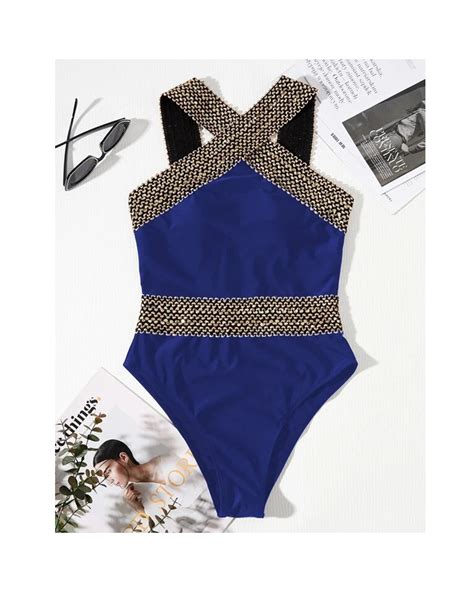 Maillot de bain une Pièce Solide Couleur Maillot de Bain Bikini