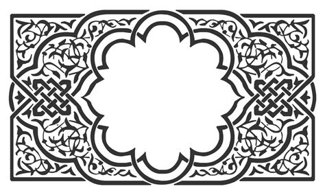 Premium Vector | A black and white border with a floral design.