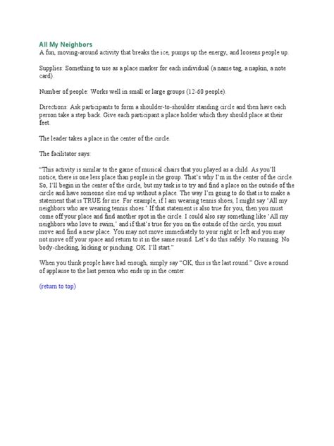 Warm Up Games For Class Pdf