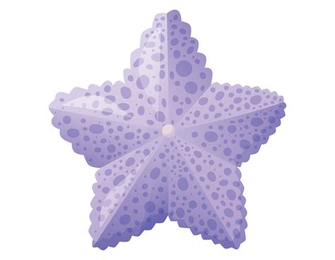 Vector Isolated Cartoon Purple Starfish 28206050 Vector Art At Vecteezy