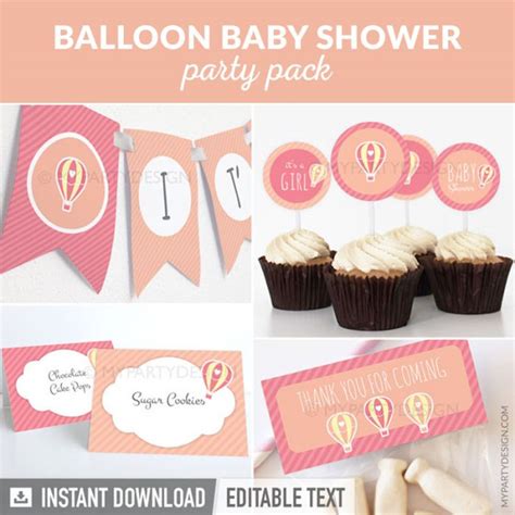 Hot Air Balloon Baby Shower Games Printables My Party Design