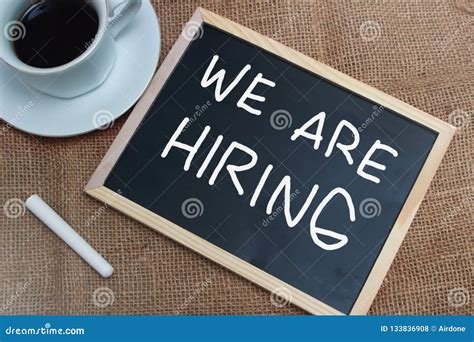 We Are Hiring Motivational Business Recruitment Words Quotes Co Stock