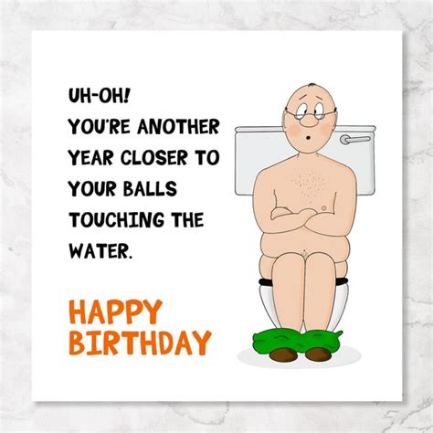 Naked Birthday Card Etsy