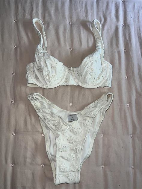 Wild Fable White Eyelet Bikini Set Depop