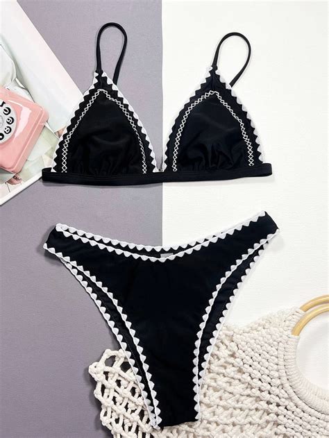 SHEIN Swim Triangel Bikini Mit Stich SHEIN Schweiz