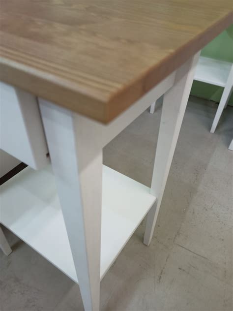 Тумба прикроватная с 1 ящиком КАНТРИ (ХЕМНЭС) белый / антик