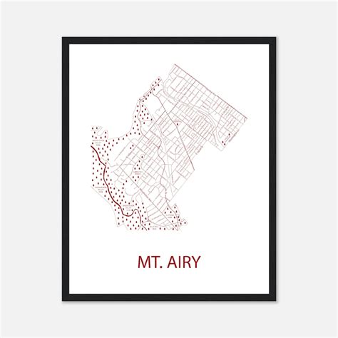 mt airy philadelphia neighborhood map print framed poster  mt airy
