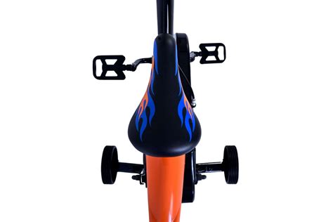 Hot Wheels Kinderfiets Jongens 16 Inch Zwart Oranje Blauw 2 Handremmen Bike Nl