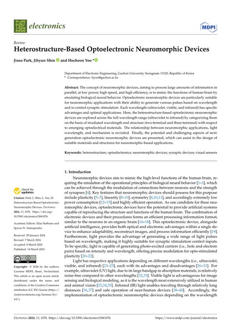 Pdf Heterostructure Based Optoelectronic Neuromorphic Devices
