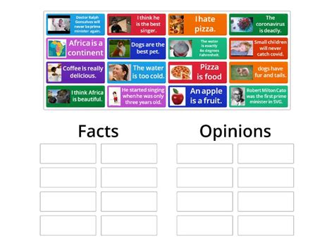 Facts and Opinions - Group sort