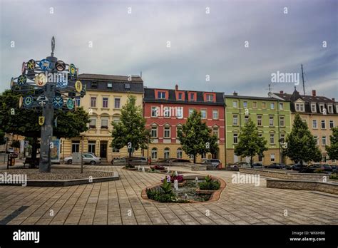 riesa city centre stock photo alamy