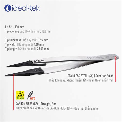 viet   plastic replaceable tip tweezers straight fine tips