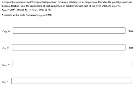 Solved 1‑propanol ( 𝑛 ‑propanol) and 2‑propanol | Chegg.com