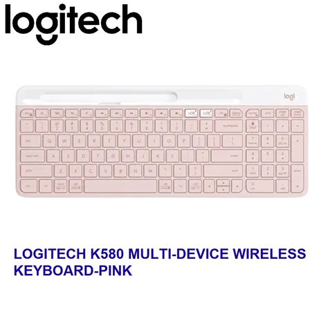 LOGITECH K580 SLIM MULTI-DEVICE WIRELESS KEYBOARD - PINK