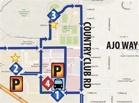 Tucson Gem Show Downtown Map Parking and Shuttles - Revised for 2020