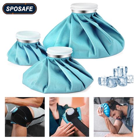 SPOSAFE Ice Pack Ice Bag Hot Water Bag With Bandage For Leg Knee Sports Injury Headache Cold Hot